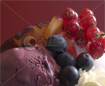 Fruits as ice cream toppings